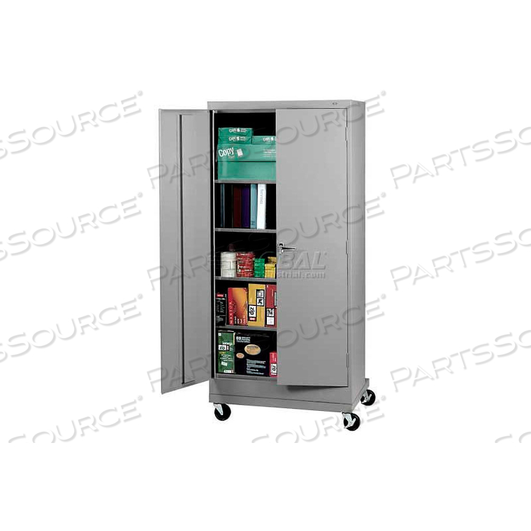 MOBILE DELUXE STORAGE CABINET - WELDED 36"W X 24"D X 78-3/4" H, MEDIUM GREY by Tennsco Corp.