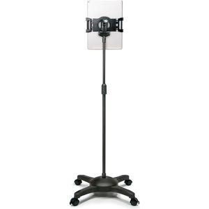UNIVERSAL TABLET MOBILE VIEWSTAND WITH LOCKING CASTERS, BLACK by Aidata