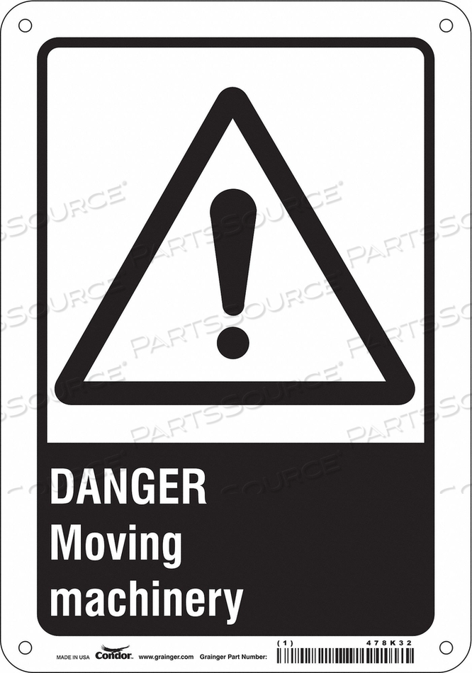 SAFETY SIGN 7 WX10 H 0.055 THICKNESS 