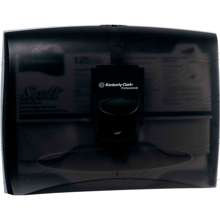 IN-SIGHT PUSH-LEVER TOILET SEAT COVER DISPENSER, TRANSLUCENT SMOKE HOLDS 125 COVERS by Kimberly-Clark Corporation