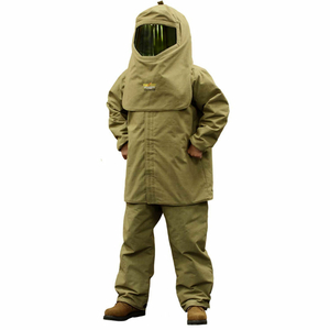 LIGHTWEIGHT HRC 4 ARC CLOTHING KIT (35" COAT, OVERALLS, HOOD, HARD HAT, BAG) by Stanco Manufacturing, Inc. LIGHTWEIGHT HRC 4 ARC CLOTHING KIT (35" COAT, OVERALLS, HOOD, HARD HAT, BAG) by Stanco Manufacturing, Inc.