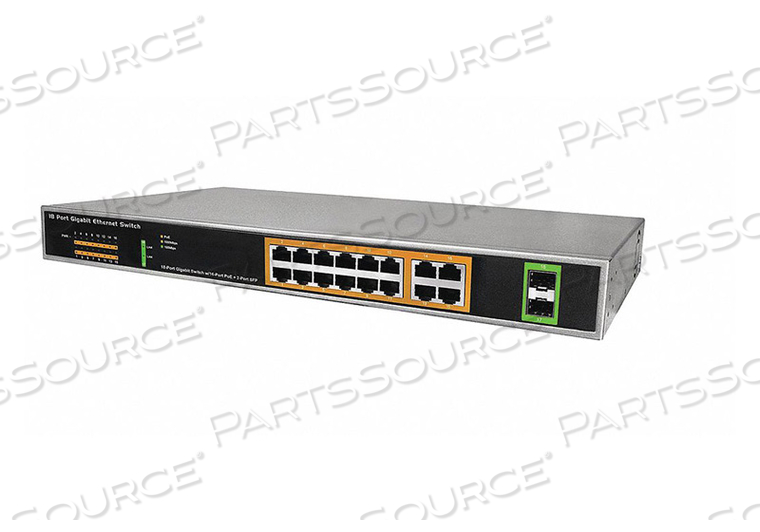 POE SWITCH CAMERA INPUTS 16 8-13/64 L by BV Tech