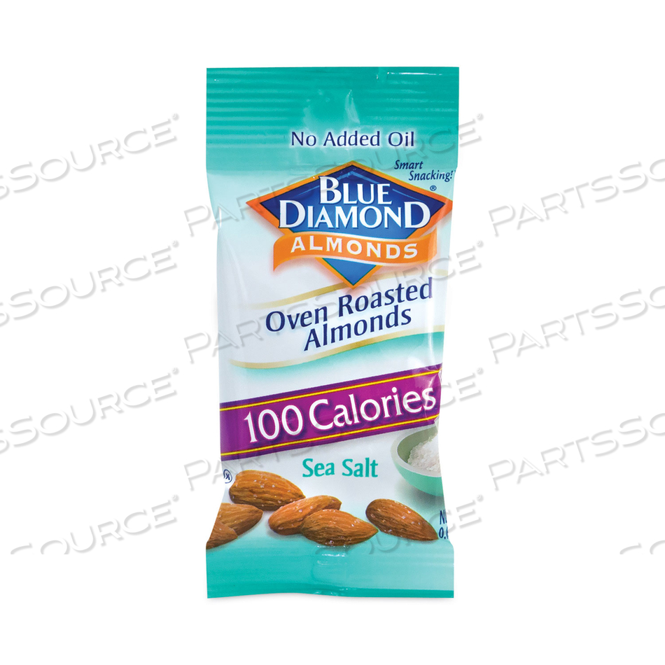 OVEN ROASTED SEA SALT ALMONDS, 0.6 OZ BAG, 7 BAGS/BOX, 6 BOX COUNT 