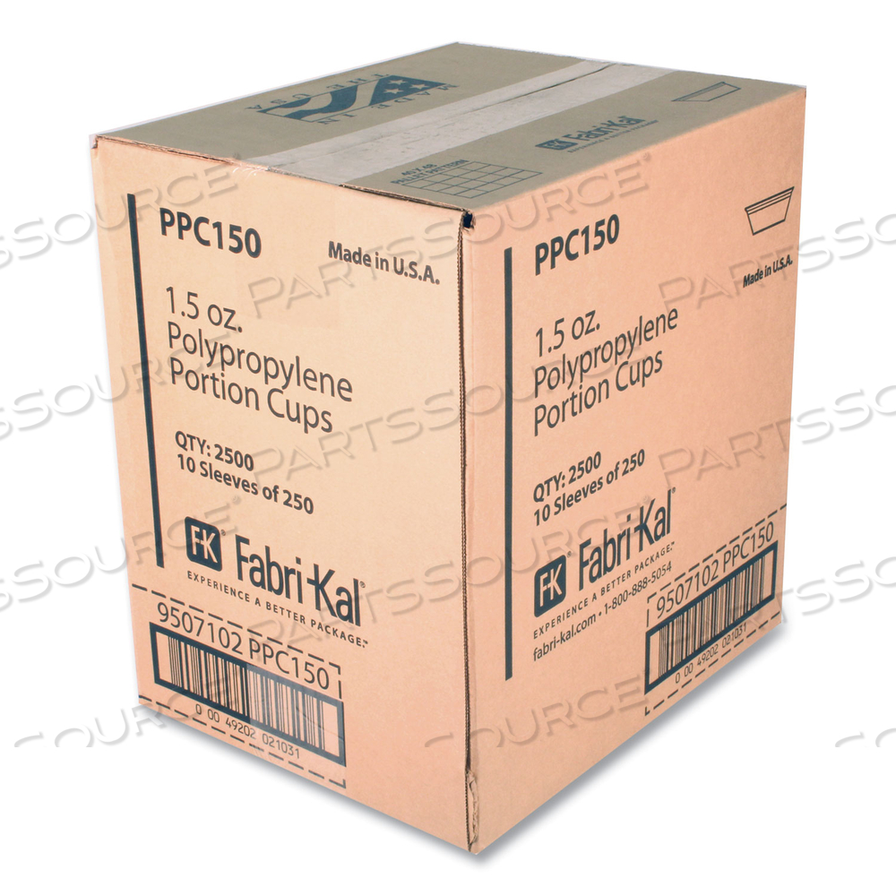 PORTION CUPS, 1.5 OZ, CLEAR, 250/SLEEVE by Fabrikal