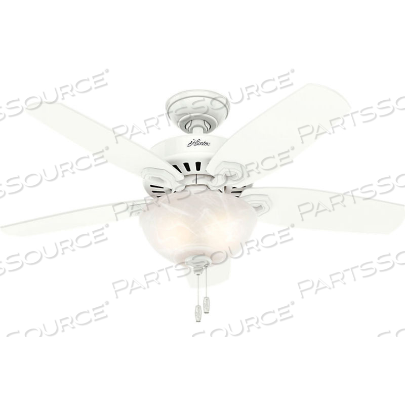 42" BUILDER SMALL ROOM CEILING FAN WITH LIGHT - SNOW WHITE by Hunter Fan Co. / Casablanca Fand Co. 42" BUILDER SMALL ROOM CEILING FAN WITH LIGHT - SNOW WHITE by Hunter Fan Co. / Casablanca Fand Co.