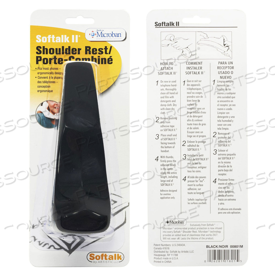 PHONE SHOULDER REST BLACK by Softalk