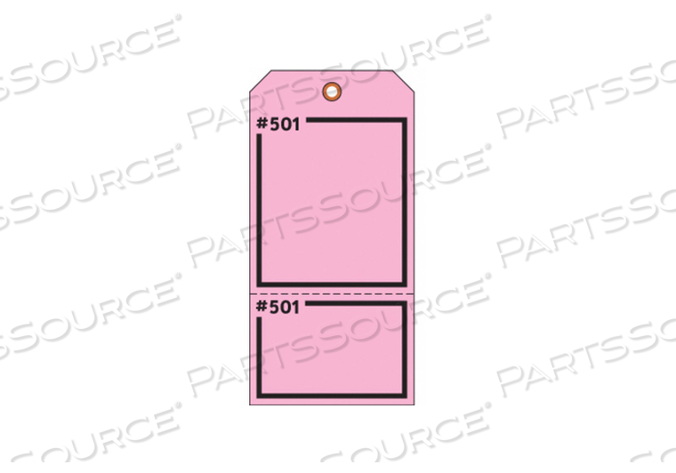 BLANK TAG 5-3/4 X 2-7/8 IN PINK PK100 by Electromark