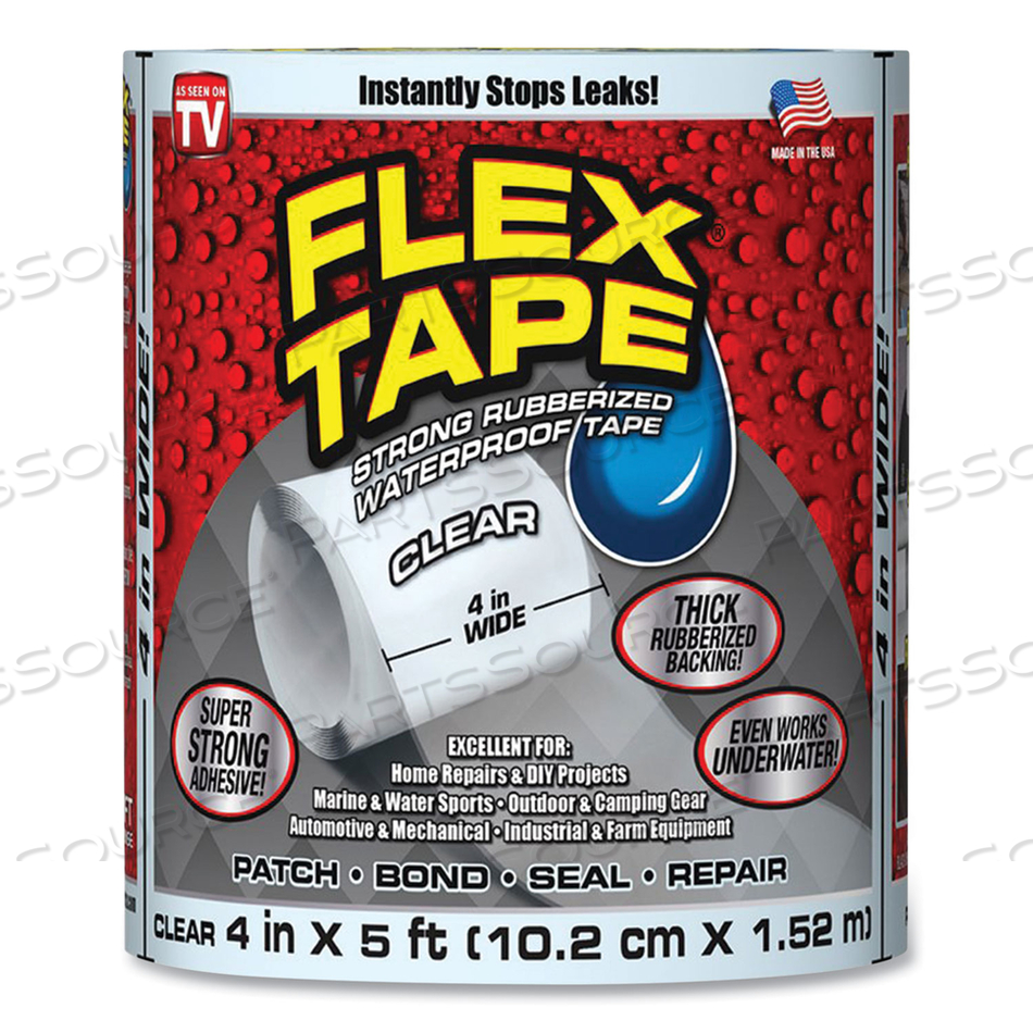 GENERAL PURPOSE REPAIR TAPE, 4" X 1.67 YDS, CLEAR by Flex Seal GENERAL PURPOSE REPAIR TAPE, 4" X 1.67 YDS, CLEAR by Flex Seal