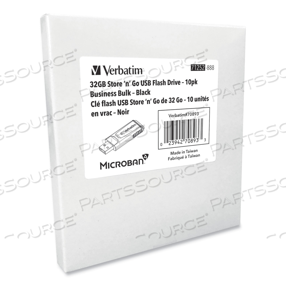 STORE 'N' GO USB FLASH DRIVE BUSINESS BULK, 32 GB, BLACK by Verbatim