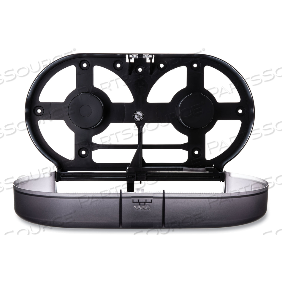 TWIN 9" JBT TOILET TISSUE DISPENSER, OCEANS, 19 X 5.25 X 12, TRANSPARENT BLACK PEARL by San Jamar