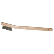 SMALL HAND SCRATCH BRUSHES, 7-1/2 IN L, STAINLESS STEEL WIRE, CURVED WOOD HANDLE by Weiler