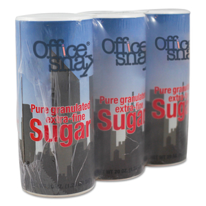 RECLOSABLE CANISTER OF SUGAR, 20 OZ, 3/PACK by Office Snax