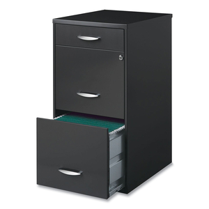 UTILITY FILE CABINET, 3-DRAWERS: PENCIL/FILE/FILE, LETTER, CHARCOAL, 14.5" X 18" X 27.13" by Office Designs