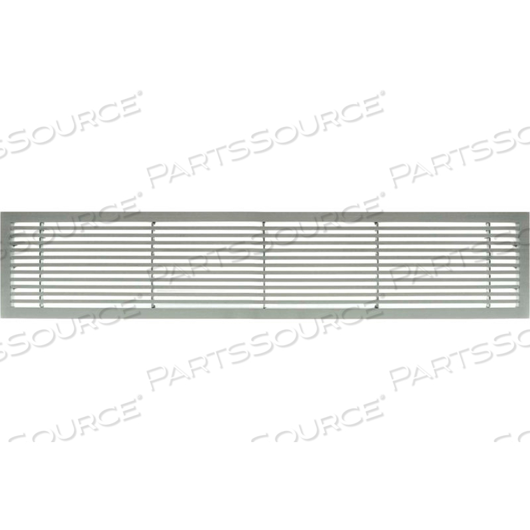 AG20 SERIES 6" X 48" SOLID ALUM FIXED BAR SUPPLY/RETURN AIR VENT GRILLE, BRUSHED SATIN 