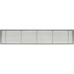 AG20 SERIES 6" X 48" SOLID ALUM FIXED BAR SUPPLY/RETURN AIR VENT GRILLE, BRUSHED SATIN by Giumenta Corp-Architectural Grille