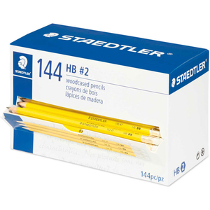 WOODCASE PENCIL, HB (#2.5), BLACK LEAD, YELLOW BARREL, 144/PACK by Staedtler