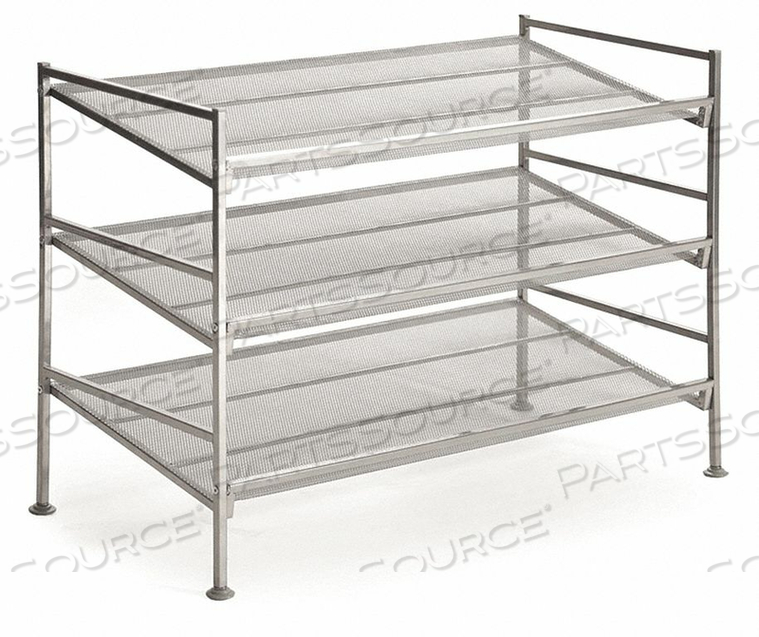 UTILITY SHOE RACK 3-TIER MESH MULTI-POS 