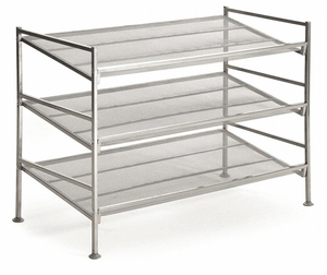 UTILITY SHOE RACK 3-TIER MESH MULTI-POS by Seville Classics