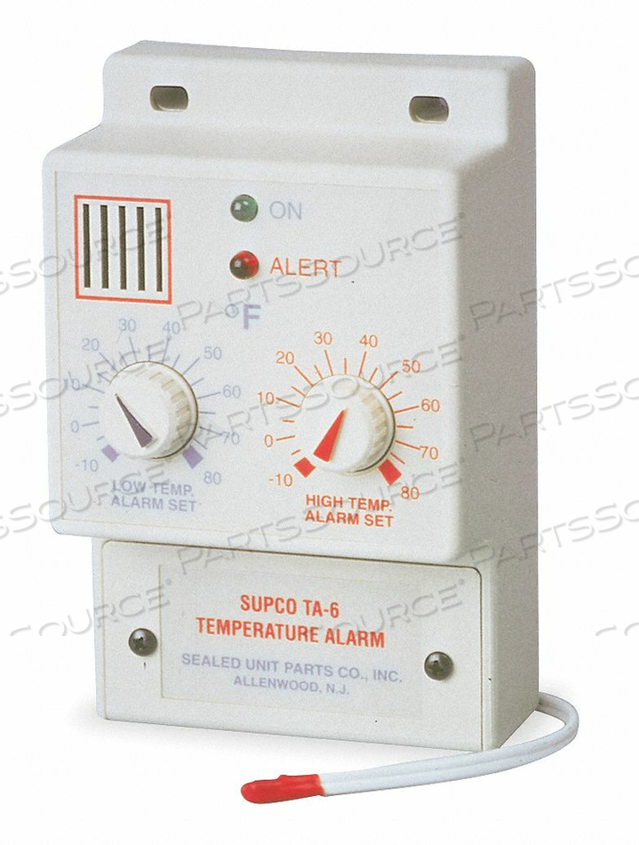 TEMPERATURE ALARM -10 TO 80F 120VAC by Supco TEMPERATURE ALARM -10 TO 80F 120VAC by Supco