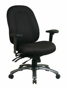 DESK CHAIR FABRIC BLACK 18-22 SEAT HT by Office Star