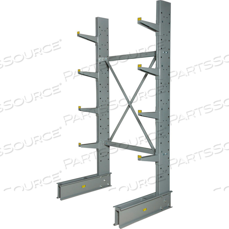 SINGLE SIDED MD CANTILEVER RACK STARTER, 48"W X 33"D 8'H, 5300 LBS CAP, FOR USE W/1000 SERIES by Modern Equipment (Meco) SINGLE SIDED MD CANTILEVER RACK STARTER, 48"W X 33"D 8'H, 5300 LBS CAP, FOR USE W/1000 SERIES by Modern Equipment (Meco)