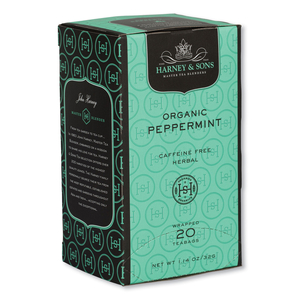 PREMIUM TEA, ORGANIC PEPPERMINT HERBAL TEA, INDIVIDUALLY WRAPPED TEA BAGS, 20/BOX by Harney & Sons