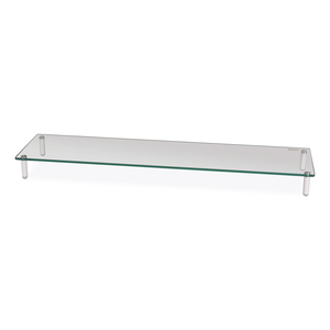 EXTRA WIDE GLASS MONITOR RISER, 39.4" X 10.2" X 3.25", CLEAR, SUPPORTS 60 LBS by Kantek