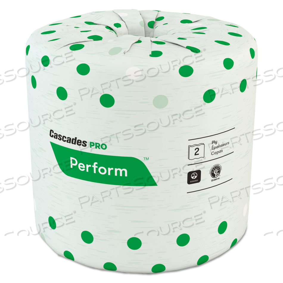 PERFORM BATHROOM TISSUE, SEPTIC SAFE, 2-PLY, WHITE, 336 SHEETS/ROLL, 48 ROLLS/CARTON 