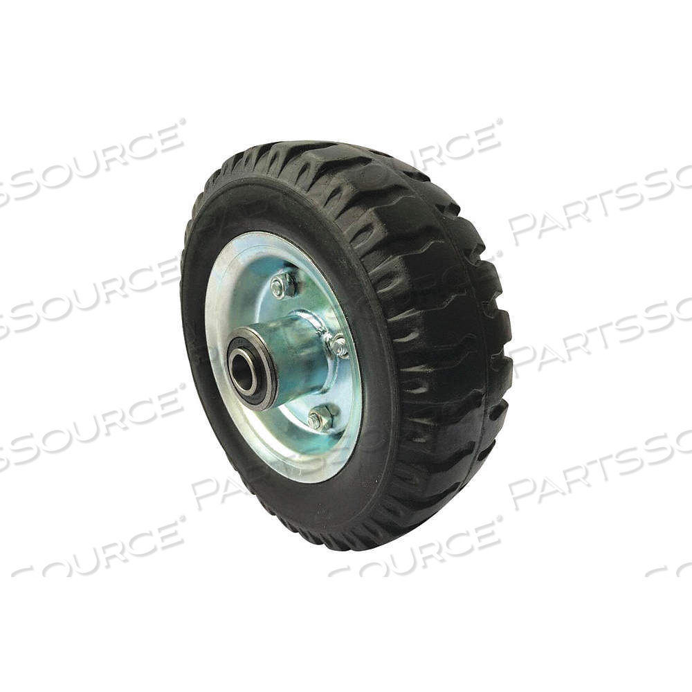FLAT-FREE SOLID RUBBER WHEEL, 6 IN WHEEL DIA., 2 IN WHEEL WD, 250 LB, STEEL by Approved Vendor FLAT-FREE SOLID RUBBER WHEEL, 6 IN WHEEL DIA., 2 IN WHEEL WD, 250 LB, STEEL by Approved Vendor
