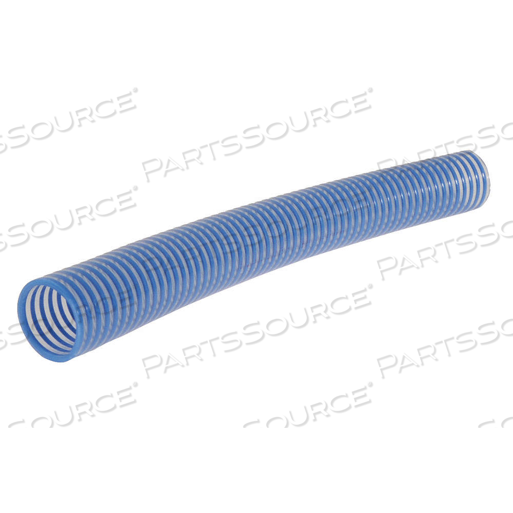 WATER SUCTION HOSE, HOSE INSIDE DIA. 4 IN, HOSE LENGTH 100 FT, HOSE COLOR BLUE, CLEAR, HOSE TUBE MATERIAL PVC, HOSE COVER MATERIAL PVC, MAX. by Kuriyama