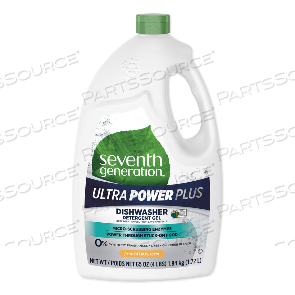 NATURAL AUTO DISHWASHER GEL, ULTRA POWER PLUS, FRESH CITRUS, 65 OZ BOTTLE by Seventh Generation NATURAL AUTO DISHWASHER GEL, ULTRA POWER PLUS, FRESH CITRUS, 65 OZ BOTTLE by Seventh Generation