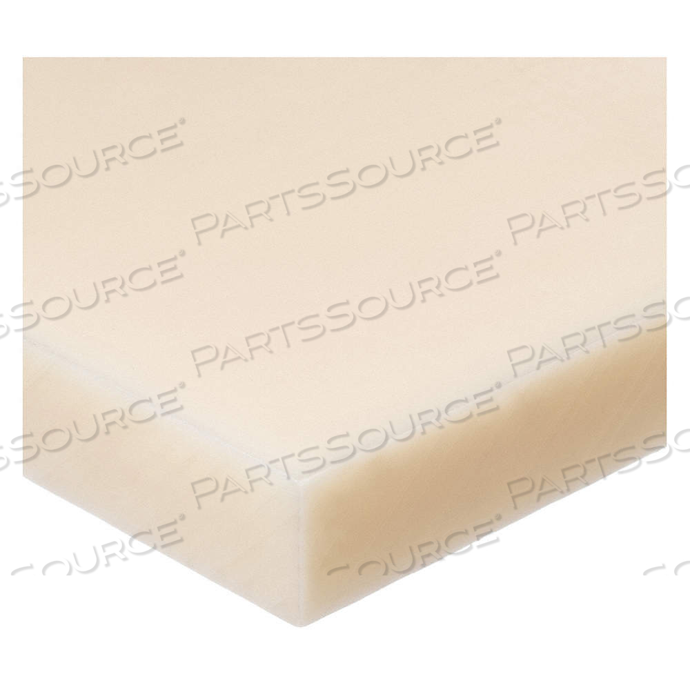 RECTANGLE STOCK, 0.75 IN PLASTIC THICK, 4 IN W X 12 IN L, OFF-WHITE, OPAQUE, 2.5 FT-LB/IN by Approved Vendor