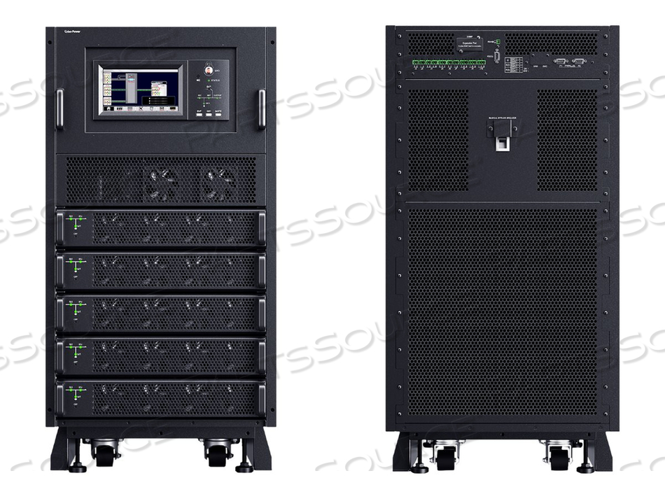 SMART APP ONLINE SM040KAMFA, POWER ARRAY CABINET (RACK-MOUNTABLE / EXTERNAL), 3-PHASE, ETHERNET 10/100, RS-232, RS-485, 19U, BLACK by CyberPower