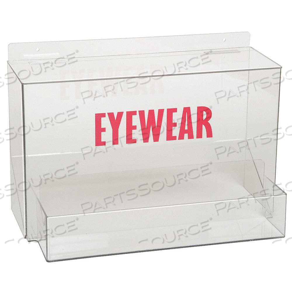 SAFETY GLASSES HOLDER, 12 1/2 IN H X 18 IN W X 10 1/2 IN D, 25 PAIRS, CLEAR, POLYETHYLENE by Approved Vendor SAFETY GLASSES HOLDER, 12 1/2 IN H X 18 IN W X 10 1/2 IN D, 25 PAIRS, CLEAR, POLYETHYLENE by Approved Vendor