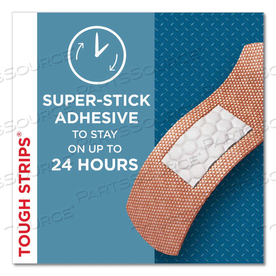 FLEXIBLE FABRIC ADHESIVE TOUGH STRIP BANDAGES, 1 X 4 by Band-Aid