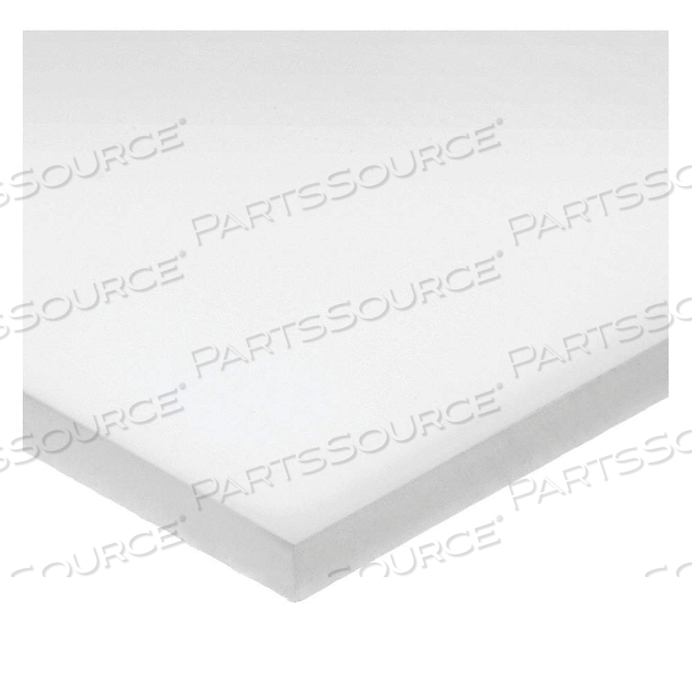 RECTANGLE STOCK, 0.125 IN PLASTIC THICK, 1 IN W X 48 IN L, WHITE, OPAQUE, 3,000 PSI TENSILE STRENGTH by Approved Vendor