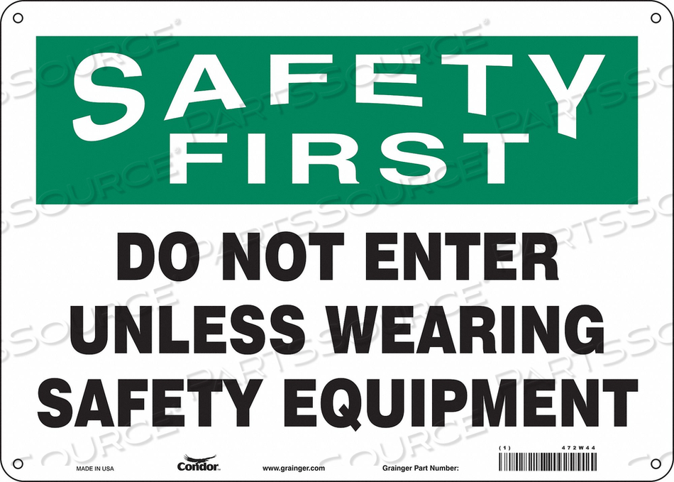 SAFETY SIGN DO NOT ENTER 10 X14 