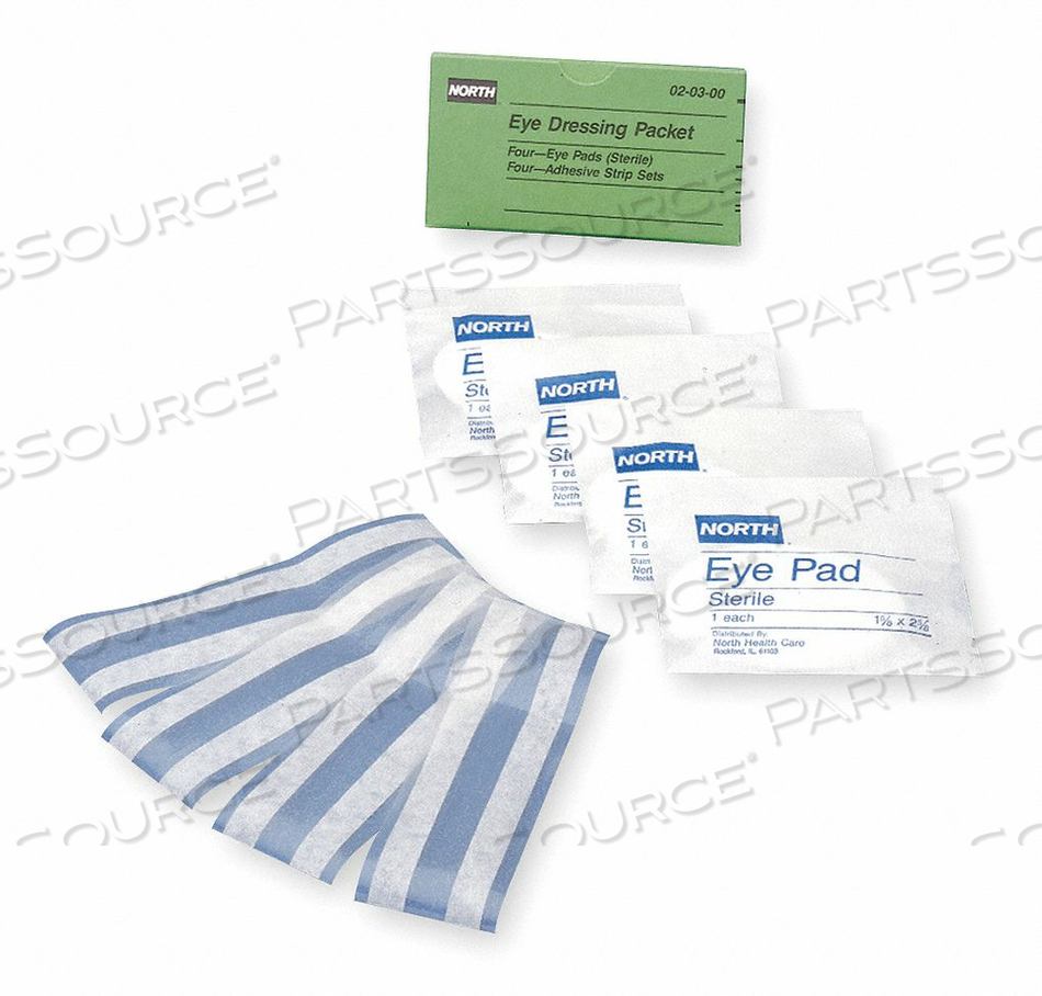 EYE DRESSING PAD STERILE 4 PADS/STRIPS 