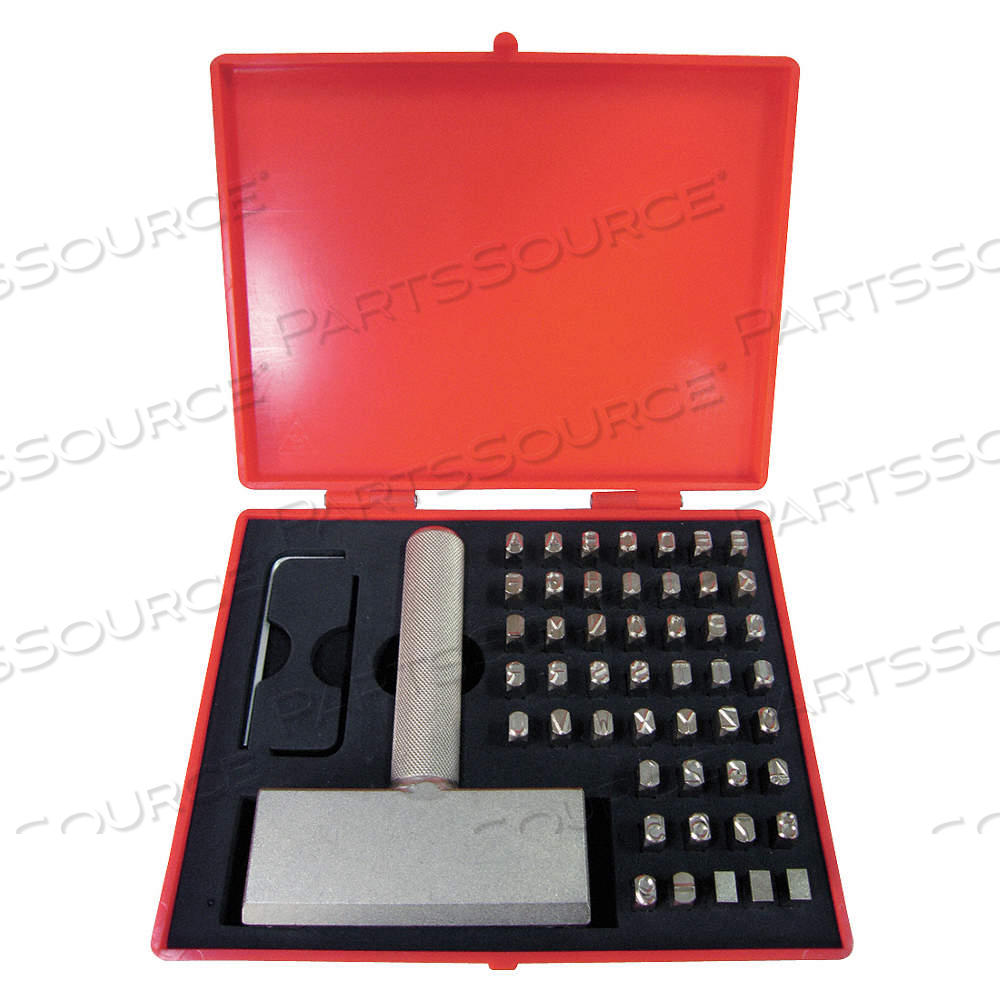 TYPE HOLDER, 1/8 IN CHARACTER HT, 3/4 IN SHANK LG, STEEL, STD by Approved Vendor