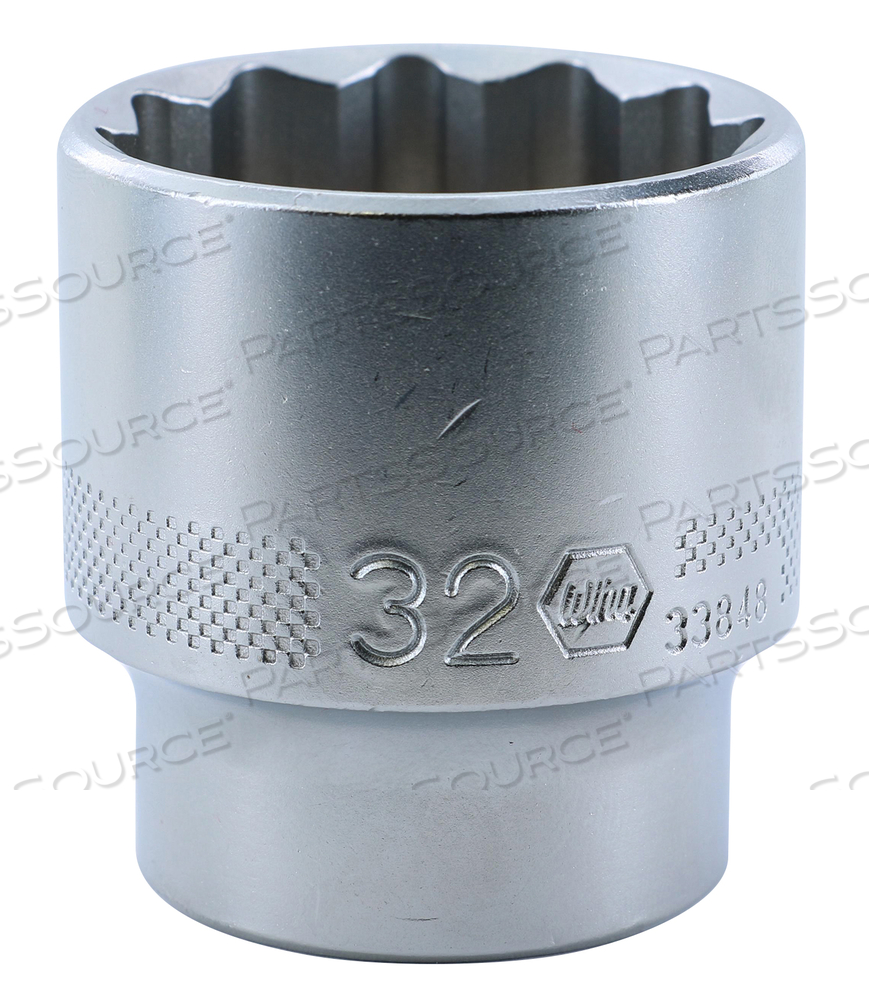 12 POINT - 1/2" DRIVE SOCKET 32.0MM by Wiha Tools