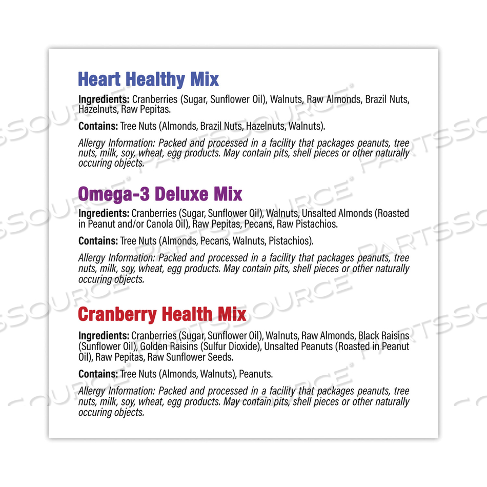 HEALTHY TRAIL MIX SNACK PACKS, 1.2 OZ POUCH, 50 POUCHES/PACK 