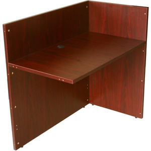 RECEPTION DESK RETURN SHELL - 42" - MAHOGANY by Boss