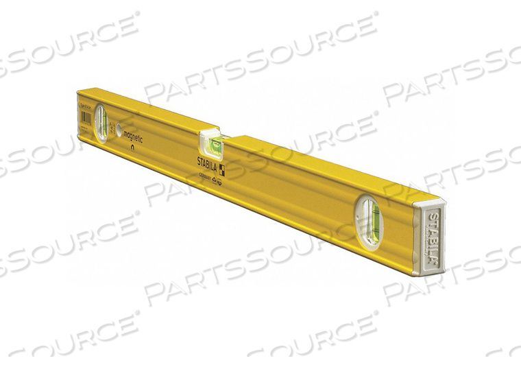BOX LEVEL ALUMINUM 48 IN L 3 VIALS by Stabila