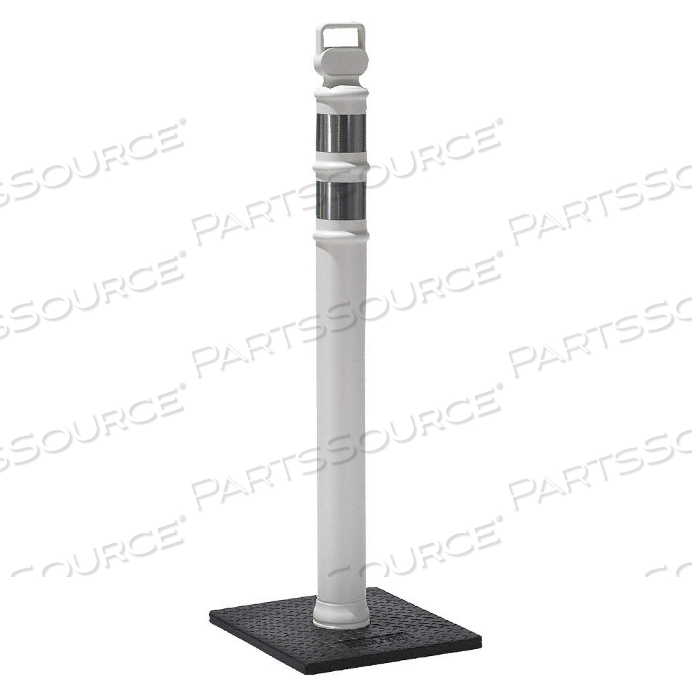 DELINEATOR POST, PORTABLE, WHITE, 45 IN OVERALL HT, GRABBER TOP, HIGH-INTENSITY PRISMATIC, NESTABLE by Approved Vendor DELINEATOR POST, PORTABLE, WHITE, 45 IN OVERALL HT, GRABBER TOP, HIGH-INTENSITY PRISMATIC, NESTABLE by Approved Vendor