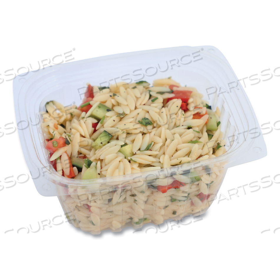 PLA RECTANGULAR DELI CONTAINERS, 16 OZ, 4.8 X 5.9 X 2.8, CLEAR, PLASTIC by World Centric PLA RECTANGULAR DELI CONTAINERS, 16 OZ, 4.8 X 5.9 X 2.8, CLEAR, PLASTIC by World Centric