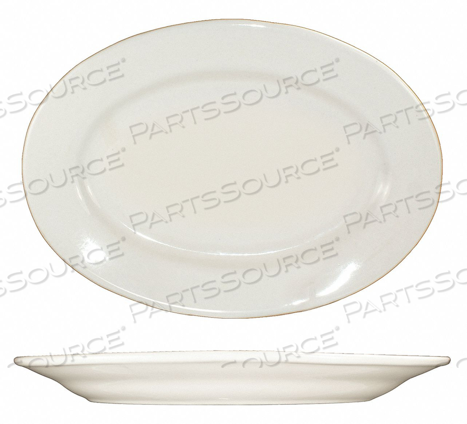 PLATTER 15-1/2X10-1/4 AMERICAN WHT PK12 by ITI