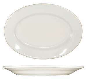 PLATTER 15-1/2X10-1/4 AMERICAN WHT PK12 by ITI