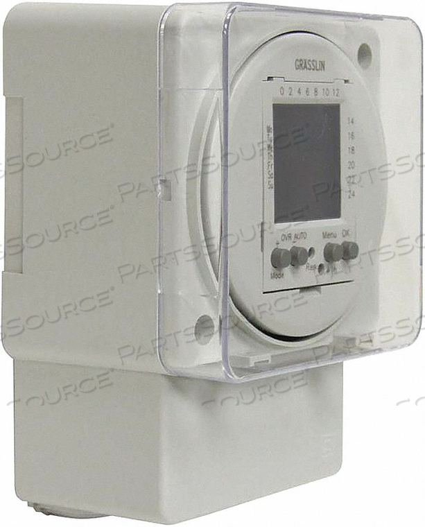 24-HOUR OR 7-DAY 24 V ELECTRONIC SURFACE/DIN RAIL MOUNT MODULE, 16 A 