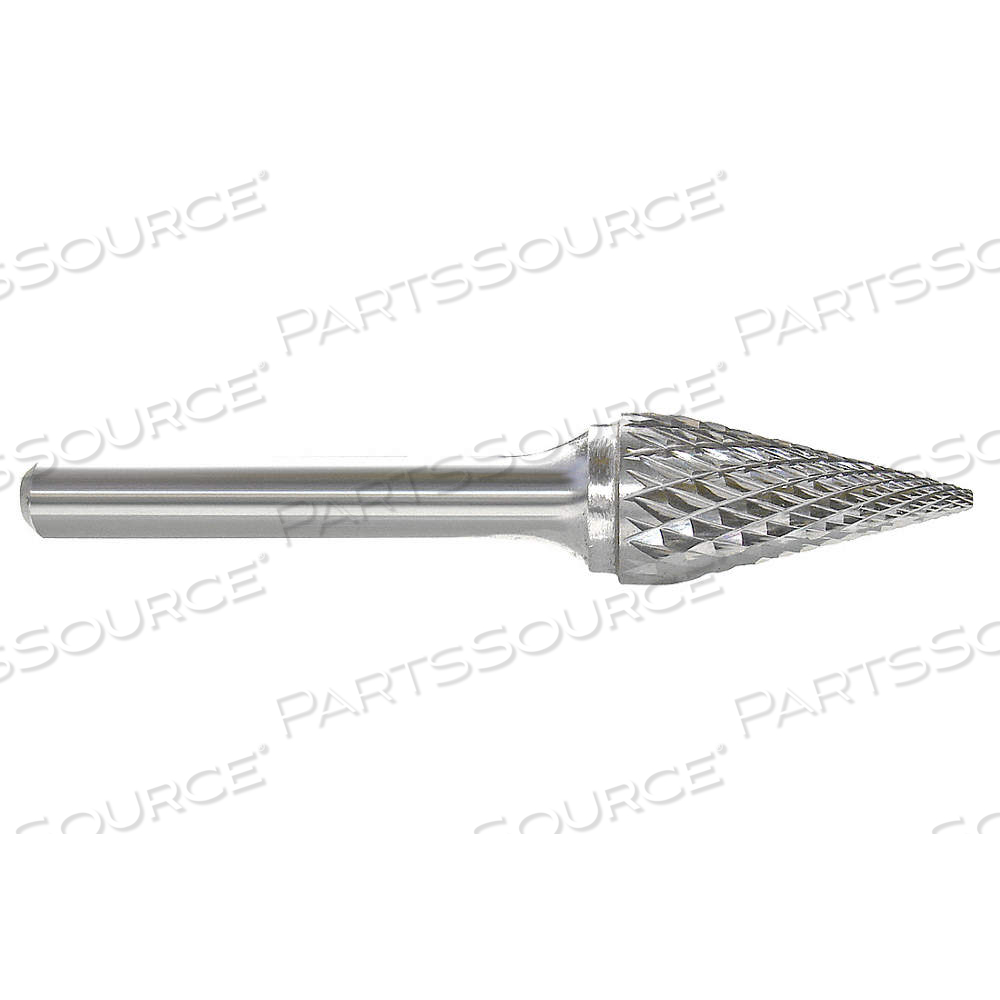 CARBIDE BUR, POINTED-END CONE, SM-51, DOUBLE CUT, 1/4 IN X 1/2 IN HEAD, 1/8 IN SHANK by Monster