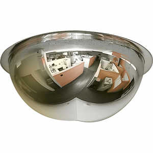 CORNER DOME ACRYLIC MIRROR, INDOOR, 18" DIA., 270 VIEWING ANGLE by Se-Kure Domes & Mirrors